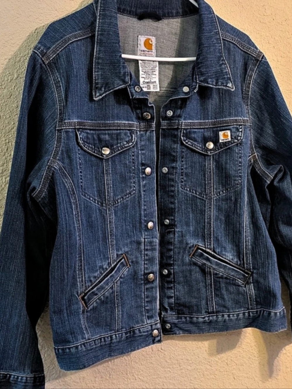 Carhartt WJ001 Denim Jacket Blue Size 2XL